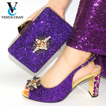 2020 New Custom Handmade Purple African Shoes With Matching Bag Set Open Toe Wedding Shoes Women Shoes Dress 
2020 New Custom Handmade Purple African Shoes With Matching Bag Set Open Toe Wedding Shoes Women Shoes Dress