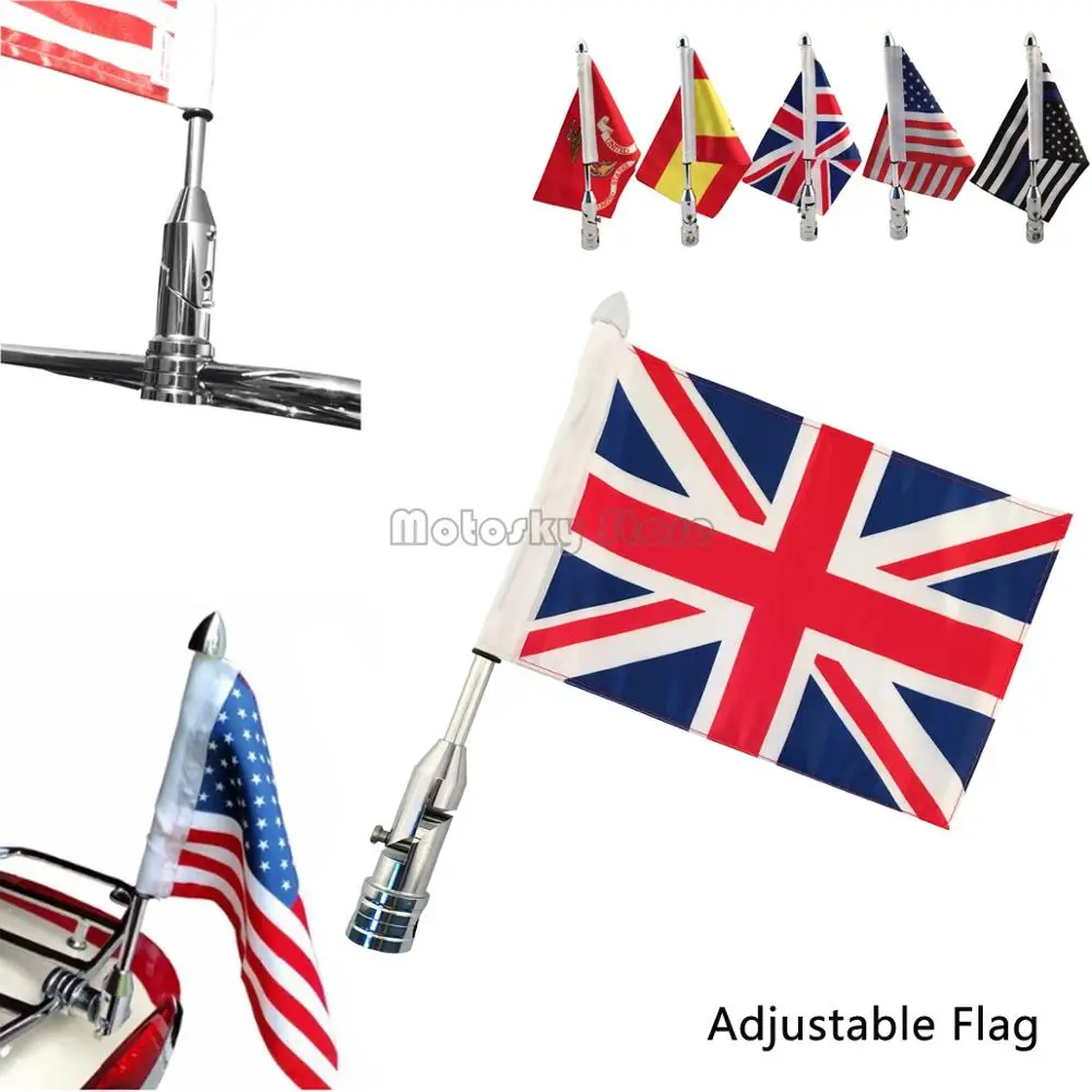Motorcycle Universal Chrome Rear Luggage Rack Adjustable Pole Mount Flag For Harley Dyna Street Glide Road King
Motorcycle Universal Chrome Rear Luggage Rack Adjustable Pole Mount Flag For Harley Dyna Street Glide Road King