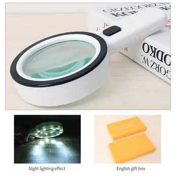 New 40X Magnifying Glass with Light, Handheld Lighted Magnifier with Large Double Glass Lens Led Magnifiers for Seniors Reading
New 40X Magnifying Glass with Light, Handheld Lighted Magnifier with Large Double Glass Lens Led Magnifiers for Seniors Reading