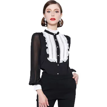 Slim Bodysuit Shirt Women Luxury Court Style Silk Chiffon White Blouse Office Lady Elegant Ruffle One Piece Blouses Shirts Tops
Slim Bodysuit Shirt Women Luxury Court Style Silk Chiffon White Blouse Office Lady Elegant Ruffle One Piece Blouses Shirts Tops