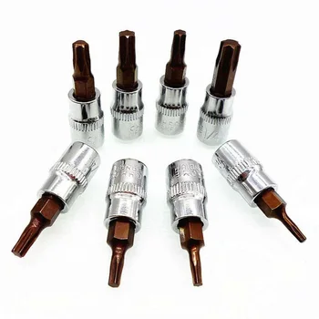 8pcs Torx Star Socket 1/4inch Drive T8 T10 T15 T20 T25 T27 T30 T40 Plum Bits Brand New Torx Bit Socket
8pcs Torx Star Socket 1/4inch Drive T8 T10 T15 T20 T25 T27 T30 T40 Plum Bits Brand New Torx Bit Socket