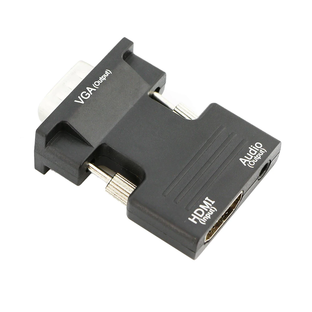 HDMI to VGA Female to Male Mini Adapter Converter with Audio 1080P Signal Output for Multimedia PC HDTV Monitor Projector
HDMI to VGA Female to Male Mini Adapter Converter with Audio 1080P Signal Output for Multimedia PC HDTV Monitor Projector