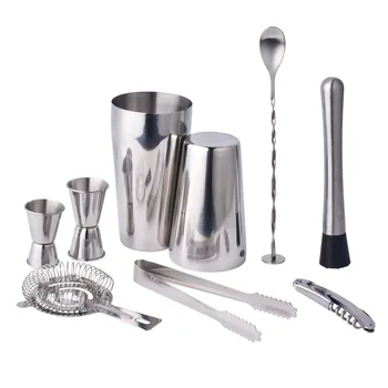 9pcs Cocktail Shaker Set Stainless Steel Red Wine Measuring Cup Clip Filter Bartender Kit Party Bar Bartending Tools 
9pcs Cocktail Shaker Set Stainless Steel Red Wine Measuring Cup Clip Filter Bartender Kit Party Bar Bartending Tools