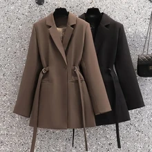 Women Brown Pocket Big Size Blazer New Lapel Long Sleeve Loose Fit Jacket Fashion Tide Spring Autumn Designed Office Suits Coat
Women Brown Pocket Big Size Blazer New Lapel Long Sleeve Loose Fit Jacket Fashion Tide Spring Autumn Designed Office Suits Coat