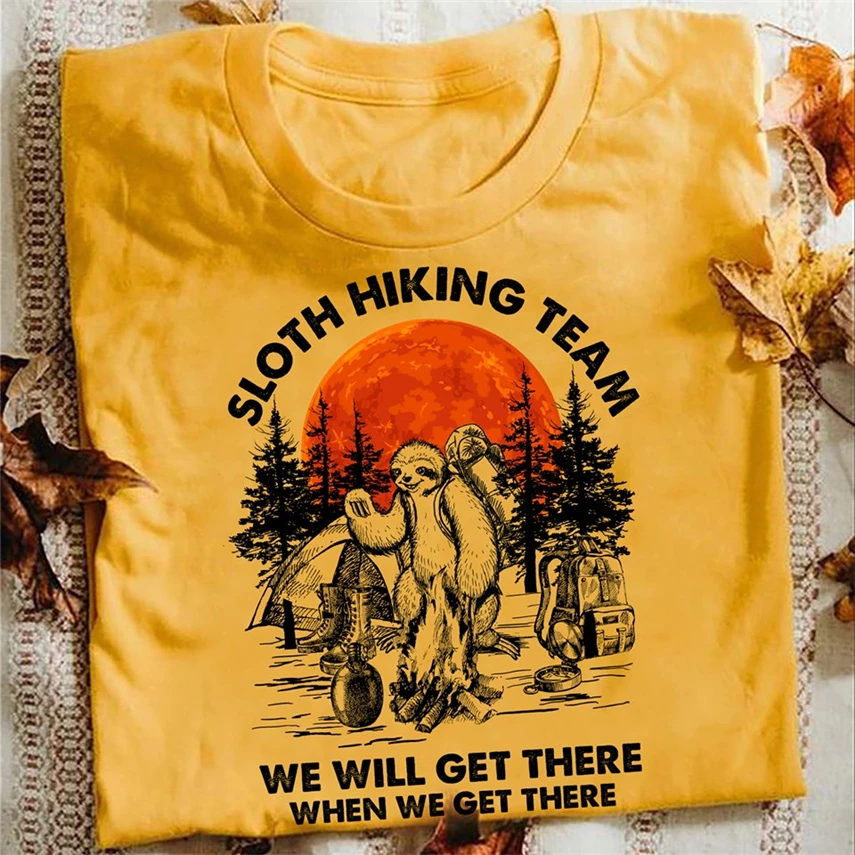 Sloth Hiking Team T Shirt - We Will Get There Vintage Retro Shirt Loose Size Top Ajax Funny Tee Shirt
Sloth Hiking Team T Shirt - We Will Get There Vintage Retro Shirt Loose Size Top Ajax Funny Tee Shirt