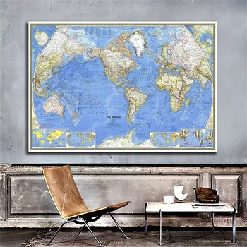 1pc A2 59*42cm World Map 1965 Non Woven Map of The World Posters and Prints Wall Paper Office School Home Supplies
1pc A2 59*42cm World Map 1965 Non Woven Map of The World Posters and Prints Wall Paper Office School Home Supplies