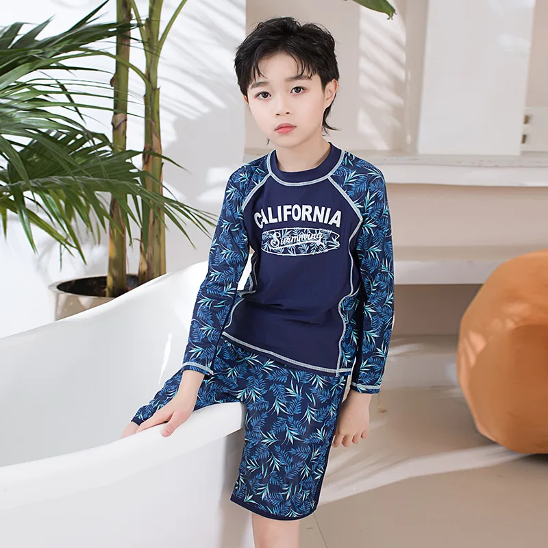 2021 New Summer Boy Swimwear Cartoon Print Sun Protection Long Sleeve Children Swimsuit Quick Dry Beach Shorts Two Piece Set
2021 New Summer Boy Swimwear Cartoon Print Sun Protection Long Sleeve Children Swimsuit Quick Dry Beach Shorts Two Piece Set