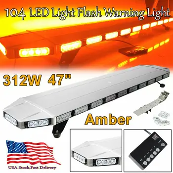 104 LED 47" Yellow Emergency Warning Strobe Light Bar Roof Top Double Side Flashing Lamp Light Assembly Truck
104 LED 47" Yellow Emergency Warning Strobe Light Bar Roof Top Double Side Flashing Lamp Light Assembly Truck