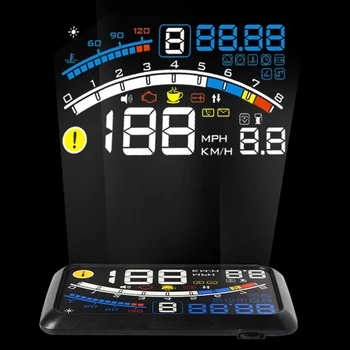 VODOOL F4 Car HUD Head Up Display OBD2 EUOBD 5.5" Screen MPH/KM Speed Warning System RPM Projector
VODOOL F4 Car HUD Head Up Display OBD2 EUOBD 5.5" Screen MPH/KM Speed Warning System RPM Projector