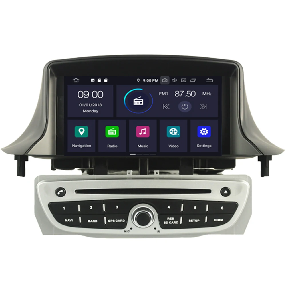 Автомобильный стерео DVD-плеер на Android 10 GPS ГЛОНАСС навигация для Renault Megane 3 Fluence 4 Гб