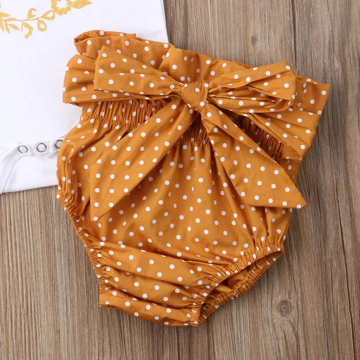 3Pcs Newborn Baby Girls Outfit Clothes Tops Jumpsuit Bodysuit+Pants Set