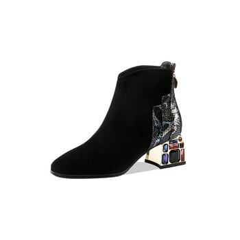 Women Ankle Boots Rhinestone High Heels Prom Dancing Shoes Woman Elegant Female Winter Chelsea Boots Warm Shoes 
Women Ankle Boots Rhinestone High Heels Prom Dancing Shoes Woman Elegant Female Winter Chelsea Boots Warm Shoes