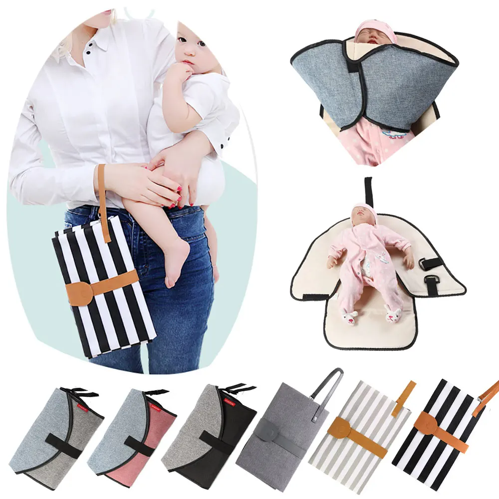 

HereNice Baby Waterproof Stroller Portable Multi-function Diaper Nappy Cover Bag Changing Pads Infant Diaper Wipes Organizer