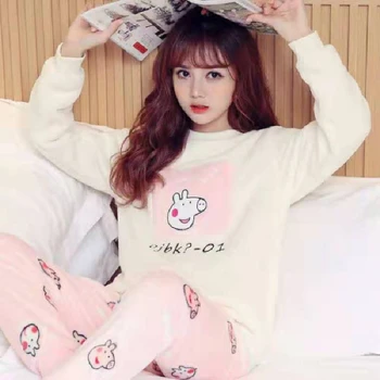 New Arrival Winter Women's Pajamas 100% Flannel Made Soft Warm Pyjamas For Girls Casual Comfortable Female Sleepwear
New Arrival Winter Women's Pajamas 100% Flannel Made Soft Warm Pyjamas For Girls Casual Comfortable Female Sleepwear