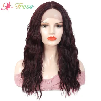 X-TRESS Synthetic Middle Part Lace Front Wigs For Black Women Natual Wave Red Medium Perruque Lace Wig Heat Resistant Fiber 
X-TRESS Synthetic Middle Part Lace Front Wigs For Black Women Natual Wave Red Medium Perruque Lace Wig Heat Resistant Fiber