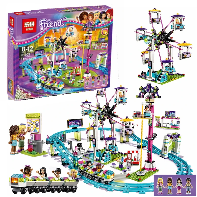 Bela 10563 GirlFriends Amusement Park Roller Coaster Building Blocks Bricks Girl Friends lepined 41130 Toys For Children 
Bela 10563 GirlFriends Amusement Park Roller Coaster Building Blocks Bricks Girl Friends lepined 41130 Toys For Children