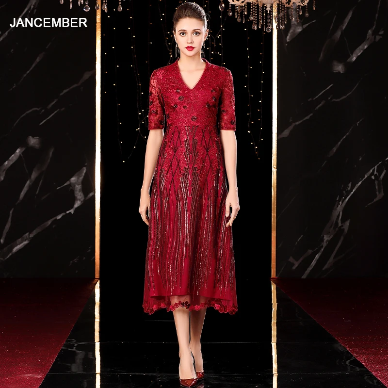 JANCEMBER Customized Elegant Mother Of The Bride Red Zip Back Dresses Female Banquet Large Size Fat Mother Dress robe de soiree
JANCEMBER Customized Elegant Mother Of The Bride Red Zip Back Dresses Female Banquet Large Size Fat Mother Dress robe de soiree