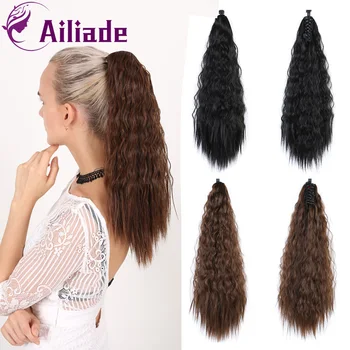AILIADE Long Kinky Curly Synthetic Ponytail For Women Black Brown Pony Tail Heat Resistant Claw Ponytails Fake Hair Pieces
AILIADE Long Kinky Curly Synthetic Ponytail For Women Black Brown Pony Tail Heat Resistant Claw Ponytails Fake Hair Pieces