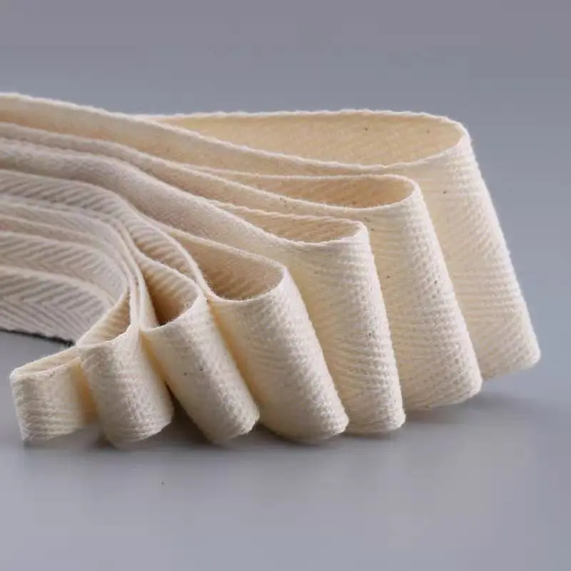 Description Picture 5 of item3yds 6-50mm Black White Webbing Herringbone Belt Clothing Accessories Handmade Diy Cotton Cloth Belt Edging Strip Bandage Ribbon