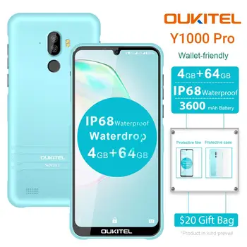 OUKITEL Y1000 Pro 6.08" 19.5:9 Android 9.04G RAM 64G ROM Mobile Phone MT6763 3600mAh Fingerprint Smartphone
OUKITEL Y1000 Pro 6.08" 19.5:9 Android 9.04G RAM 64G ROM Mobile Phone MT6763 3600mAh Fingerprint Smartphone