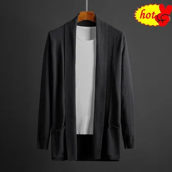 

Casual 100% Cotton Cardigan Long Sleeve Drape Cape Lightweight Open Front Long Length Cardigans Slim Fit Ruffle Shawl Collar New