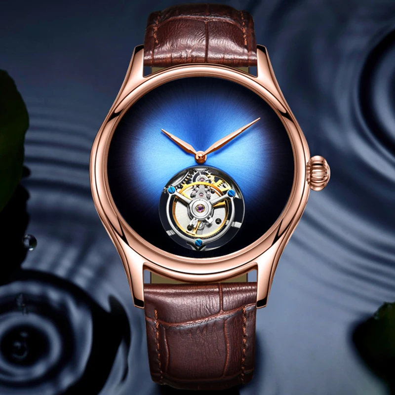 Новинка 2020 GIV Tourbillon Мужские часы Топ бренд роскошный скелет мужские сапфировые