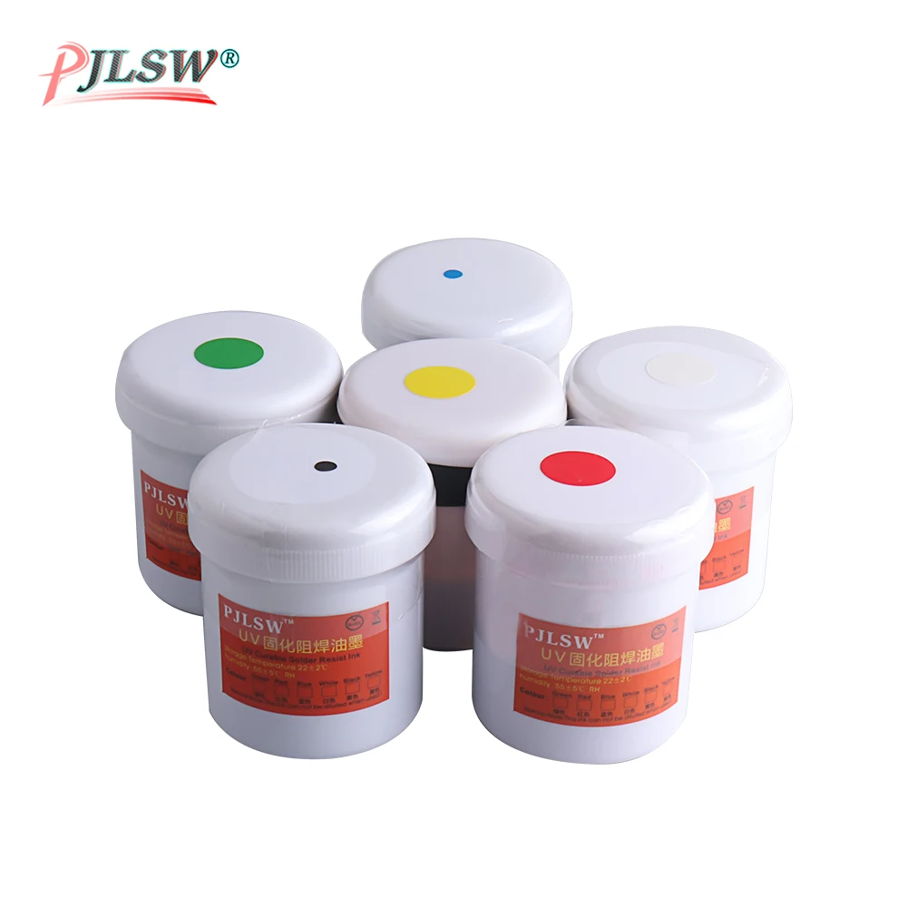 6 different colors Super PCB UV photosensitive inks, Green PCB UV curable solder resist ink,solder mask UV ink
6 different colors Super PCB UV photosensitive inks, Green PCB UV curable solder resist ink,solder mask UV ink