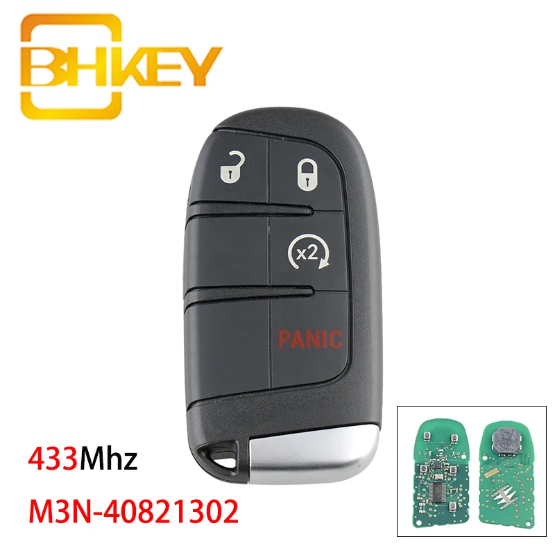 BHKEY 4 Buttons M3N-40821302 Smart Car Key for Chrysler Dodge Charger Journey Challenger Durango 300 Car Remote Key 433Mhz
BHKEY 4 Buttons M3N-40821302 Smart Car Key for Chrysler Dodge Charger Journey Challenger Durango 300 Car Remote Key 433Mhz