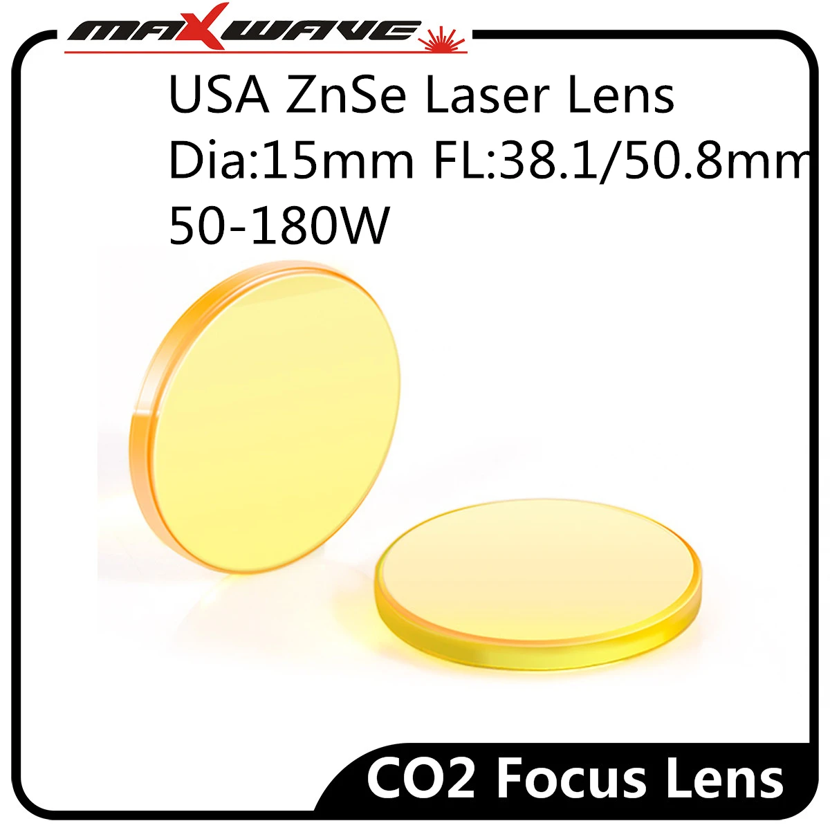 США CVD CO2 оптический лазер ZnSe фокусный объектив диаметром 15 мм FL38.1 50 8 63 5 101 6 для