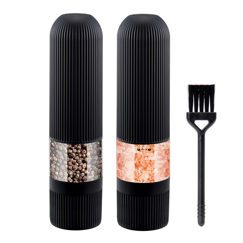 Salt and Pepper Mills,Electric Kitchen Spice Grinders Set With Bright Light,Adjustable Powered Shakers,Automatic One Hand Mills
Salt and Pepper Mills,Electric Kitchen Spice Grinders Set With Bright Light,Adjustable Powered Shakers,Automatic One Hand Mills