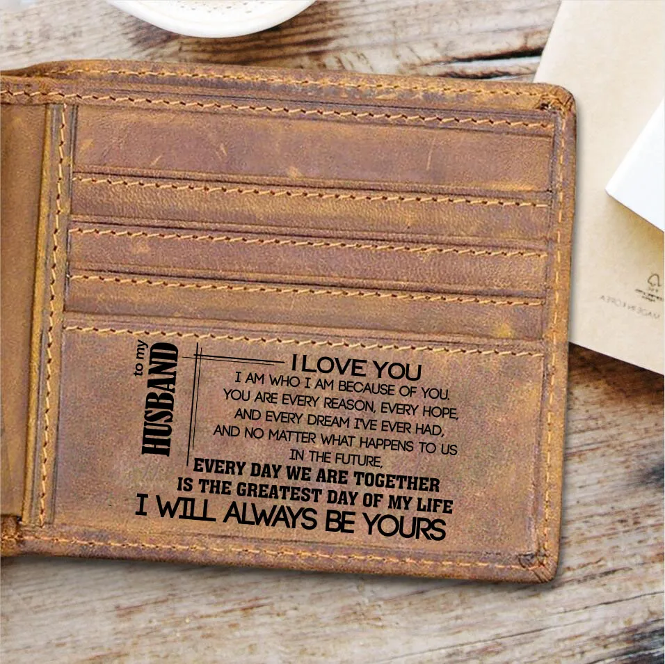 TO MY HUSBAND Wallets Genuine Leather Slim Wallet Custom Engraved FRID Blocking Purse for Men, Christmas Birthday Wedding Gifts
TO MY HUSBAND Wallets Genuine Leather Slim Wallet Custom Engraved FRID Blocking Purse for Men, Christmas Birthday Wedding Gifts