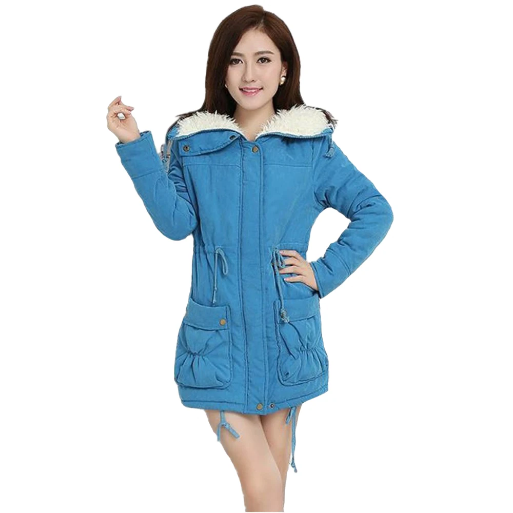 Women Thick Jacket The Long Section Cotton Lamb Hair One Slim Slimming Cotton Clothing Street Ladies Solid Color Warm Thick Coat
Women Thick Jacket The Long Section Cotton Lamb Hair One Slim Slimming Cotton Clothing Street Ladies Solid Color Warm Thick Coat