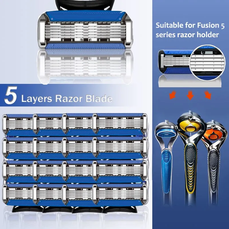 Men Razors Blade Shaver Machine for Shaving Blades Cassettes Replacebale Blades Compatible For Gillet te Fusion 5 Series Holder
Men Razors Blade Shaver Machine for Shaving Blades Cassettes Replacebale Blades Compatible For Gillet te Fusion 5 Series Holder