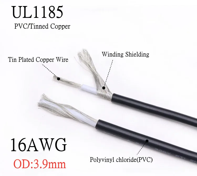 UL1185 Shielded Wire Signal Cable 16AWG Channel Audio 1 Single Core Electronic Headphone Copper Anti-interference Shielding Wire
UL1185 Shielded Wire Signal Cable 16AWG Channel Audio 1 Single Core Electronic Headphone Copper Anti-interference Shielding Wire