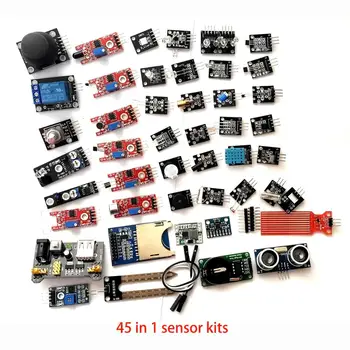 45 in 1 Sensors Modules Starter Kit For arduino / 37in1 sensor kit 37 in 1 Sensor DIY Kit for UNO R3 MEGA2560
45 in 1 Sensors Modules Starter Kit For arduino / 37in1 sensor kit 37 in 1 Sensor DIY Kit for UNO R3 MEGA2560