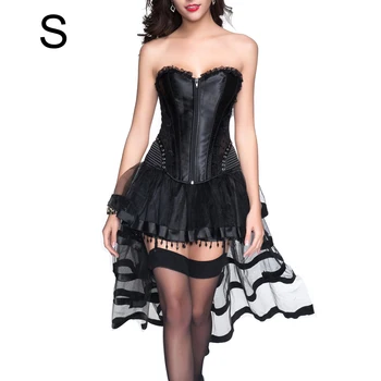 2020 Women Sexy Burlesque Overbust Corset Bustier Top With Mini TuTu Skirt Fancy Dresses Costume Sexy Gothic Corsets Dress
2020 Women Sexy Burlesque Overbust Corset Bustier Top With Mini TuTu Skirt Fancy Dresses Costume Sexy Gothic Corsets Dress