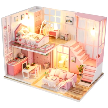 CUTEBEE DIY Doll House Wooden Doll Houses Miniature dollhouse Furniture Kit Toys for children Christmas Gift M22
CUTEBEE DIY Doll House Wooden Doll Houses Miniature dollhouse Furniture Kit Toys for children Christmas Gift M22