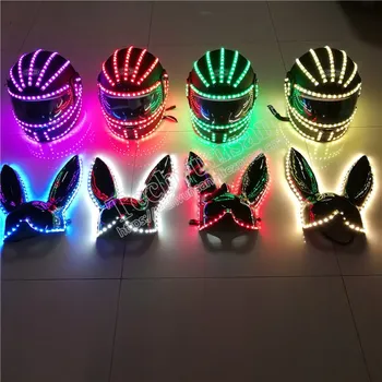 FREE Colorful Led luminescence remote control Rechargeable RGB Luminescent helmet Performing props Rabbit mask Bar Nightclub KTV
FREE Colorful Led luminescence remote control Rechargeable RGB Luminescent helmet Performing props Rabbit mask Bar Nightclub KTV