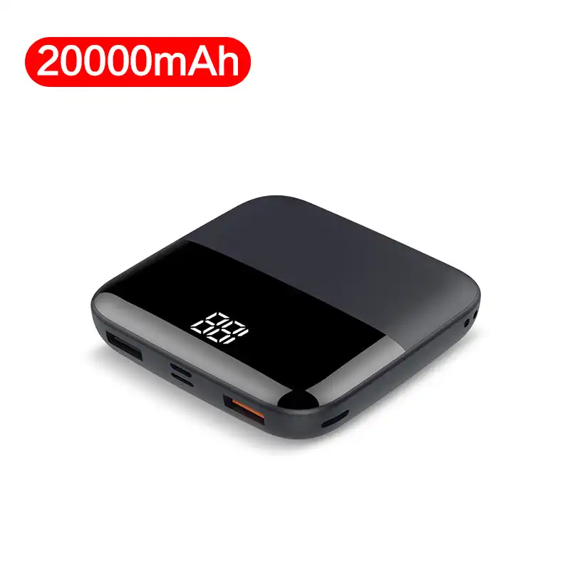 20000mah mirror screen portable power bank 3 input double output