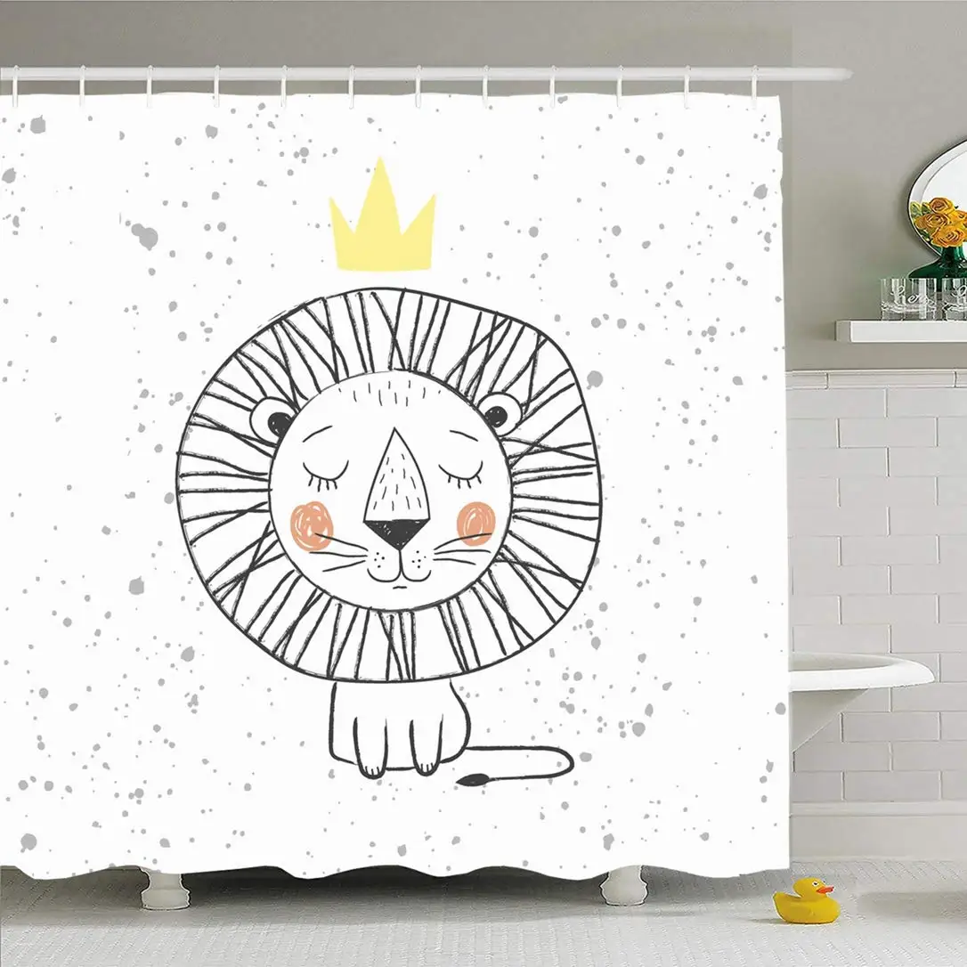 Shower Curtain Set with Hooks 72x72 Leo Decoration Texture Kid Hand Design Pattern Baby Wild Drawn King Lion Tee Drawing Kids
Shower Curtain Set with Hooks 72x72 Leo Decoration Texture Kid Hand Design Pattern Baby Wild Drawn King Lion Tee Drawing Kids