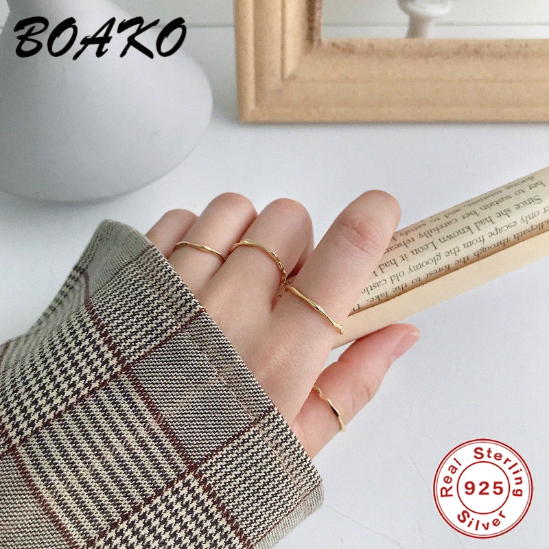 BOAKO 925 Sterling Silver Ring Opening Minimalist Face Finger Rings for Women Statement Adjustable Ring Wedding Jewelry Gifts
BOAKO 925 Sterling Silver Ring Opening Minimalist Face Finger Rings for Women Statement Adjustable Ring Wedding Jewelry Gifts