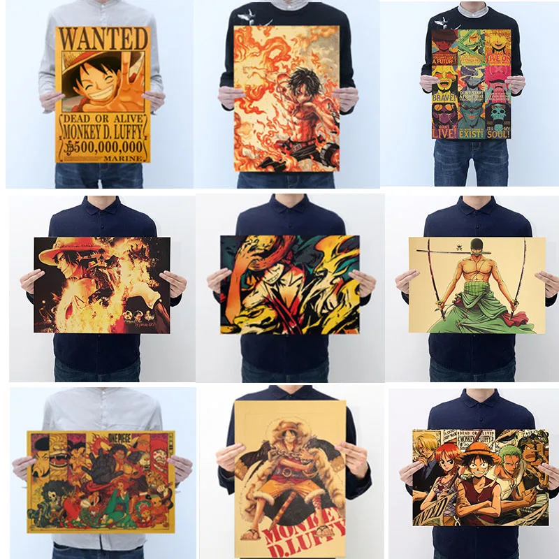 Anime One Piece Action Figure Poster Craft Vintage Paper Anime Luffy Ace Zoro Sanji Luffy Wall Stickers Boys Christmas Gifts
Anime One Piece Action Figure Poster Craft Vintage Paper Anime Luffy Ace Zoro Sanji Luffy Wall Stickers Boys Christmas Gifts