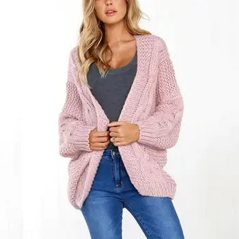 Fashion Autumn Winter Batwing Sleeve Loose Sweater Cardigan Women Casual Solid V-neck Long Sleeve Thick Sweater Cardigan
Fashion Autumn Winter Batwing Sleeve Loose Sweater Cardigan Women Casual Solid V-neck Long Sleeve Thick Sweater Cardigan