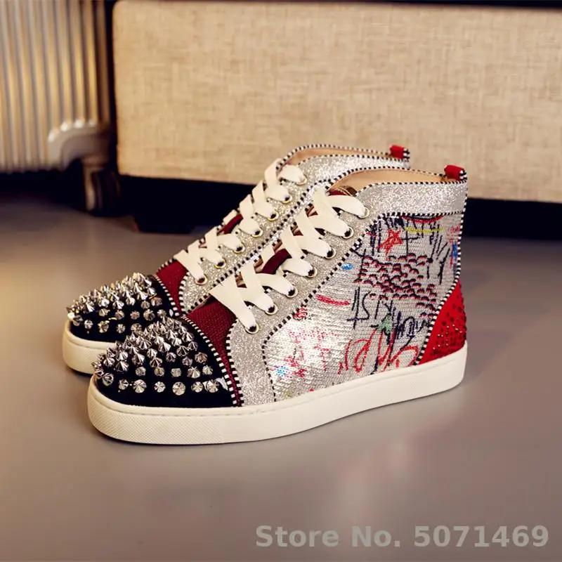 2019 OLOMLB-CL High Cut Red Mixed Colors glitter Lace up Red bottom shoes For Man Sneakers Leather Loafers Footwear FREE SHIP
2019 OLOMLB-CL High Cut Red Mixed Colors glitter Lace up Red bottom shoes For Man Sneakers Leather Loafers Footwear FREE SHIP