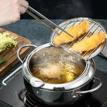 2020 New Durable Stainless Steel Fryer Pot with Thermometer Japanese-style Frying Pan
2020 New Durable Stainless Steel Fryer Pot with Thermometer Japanese-style Frying Pan