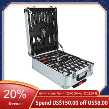 New 498 pcs Home Trolley Toolbox Commercial Hardware Hand Tools Kit Wrench Screwdriver Hammer Toolbox Set Lever Toolkit
New 498 pcs Home Trolley Toolbox Commercial Hardware Hand Tools Kit Wrench Screwdriver Hammer Toolbox Set Lever Toolkit