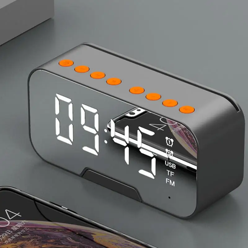 Multi-Function Phone Holder G5 Wireless Mirror Bluetooth Speaker Dual Alarm Clock FM Hands-Free Call Speaker With LED display
Multi-Function Phone Holder G5 Wireless Mirror Bluetooth Speaker Dual Alarm Clock FM Hands-Free Call Speaker With LED display