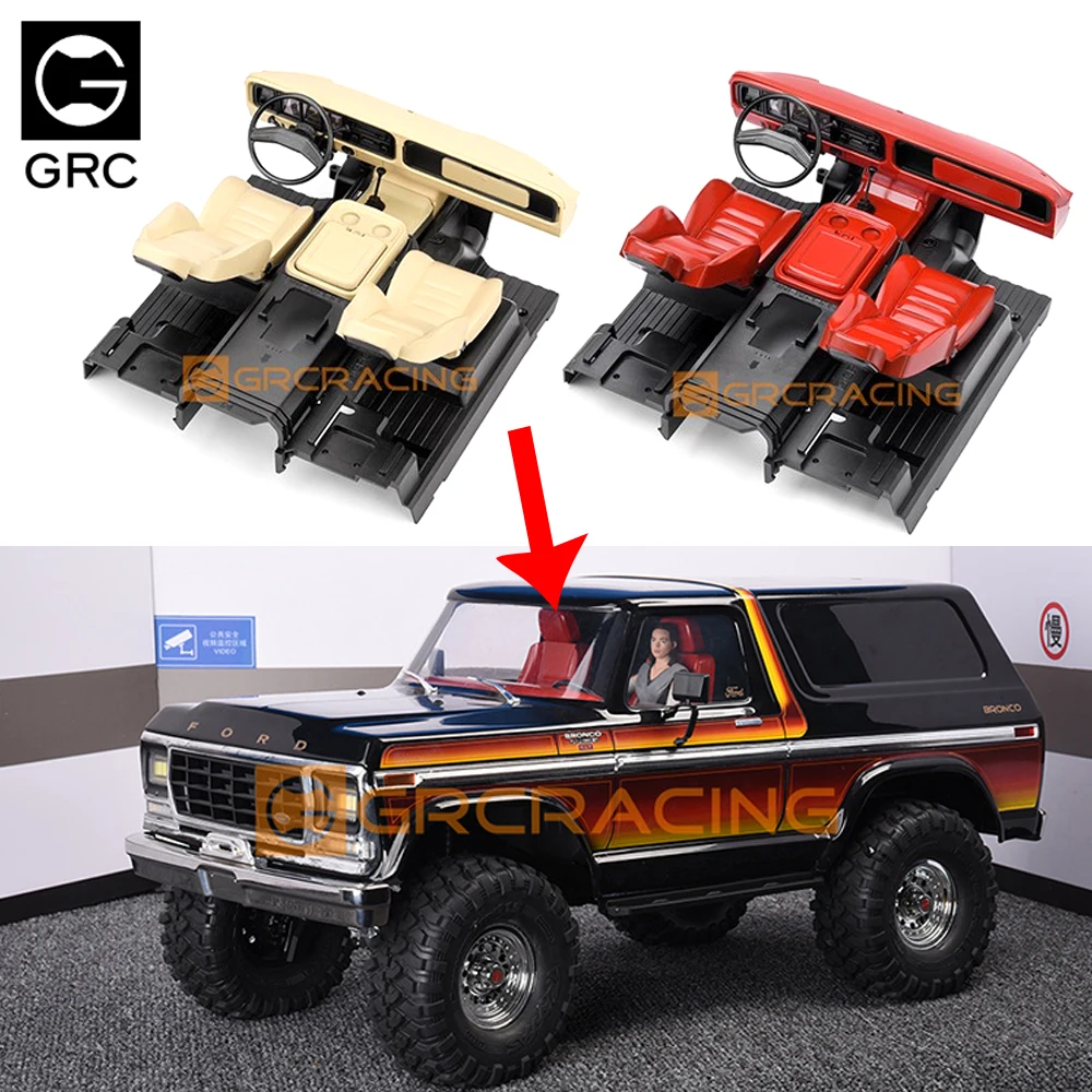 GRC Full Interior Body Shell Cab Seat cockpit seat instrument panel steering for 1/10 TRX4 BRONCO 82046-4 Crawler Car
GRC Full Interior Body Shell Cab Seat cockpit seat instrument panel steering for 1/10 TRX4 BRONCO 82046-4 Crawler Car