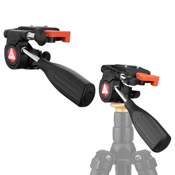Kingjoy Kh-6710 3-Way Fluid Head Video Tripod Ball Heads With Quick Release Plate Rocker Arm For Dslr Camera Tripod Monopod
Kingjoy Kh-6710 3-Way Fluid Head Video Tripod Ball Heads With Quick Release Plate Rocker Arm For Dslr Camera Tripod Monopod