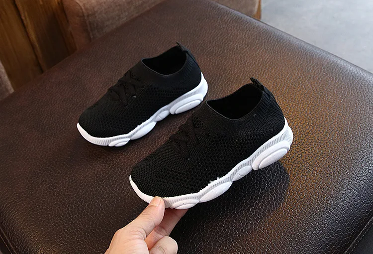 New Baby Sneakers 2020 Fashion Children's Flat Shoes Baby Kids Girls Shoes Stretch Breathable Mesh Sports Running Shoes